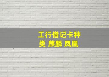 工行借记卡种类 麒麟 凤凰